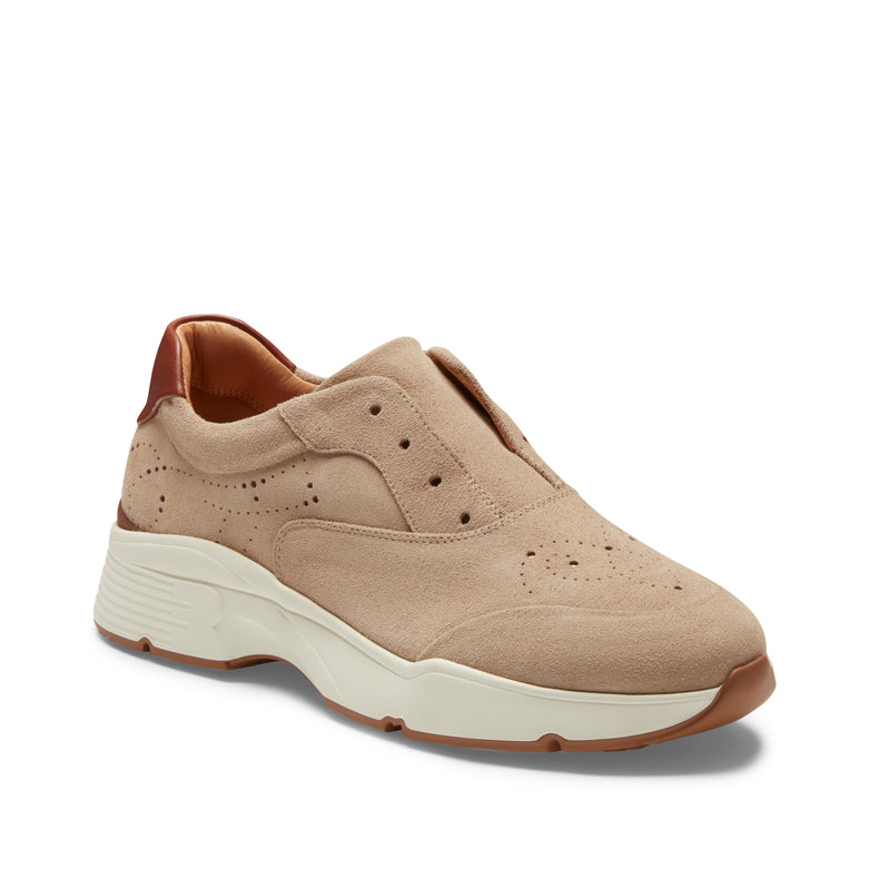 Sneaker Hobo Running in pelle e suede da donna sabbia