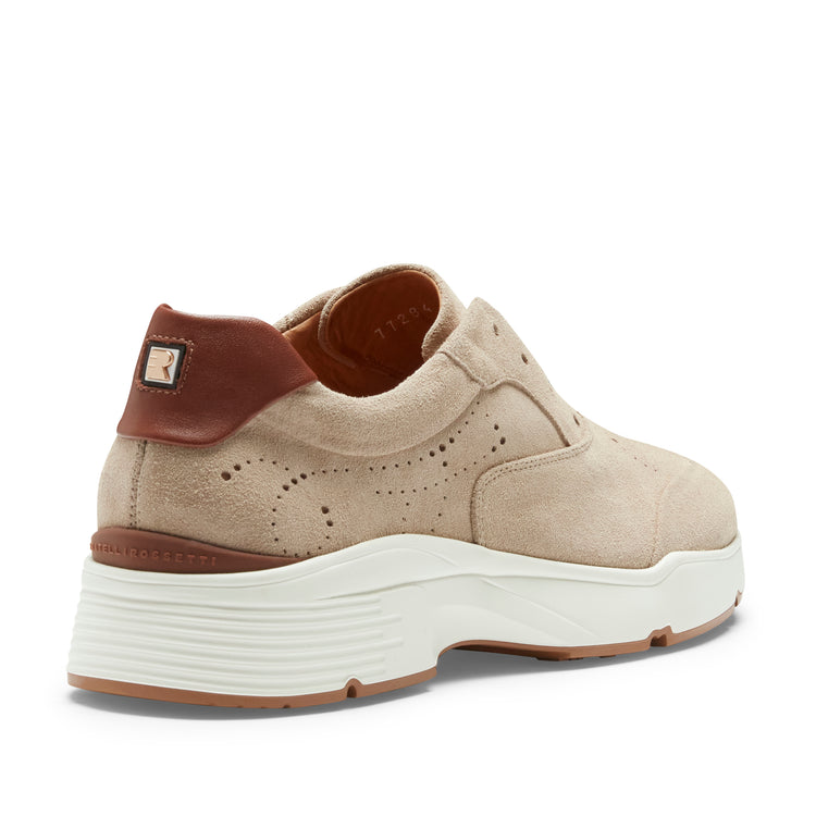 Sneaker Hobo Running in pelle e suede da donna sabbia