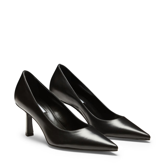 Décolleté tacco alto in pelle nera