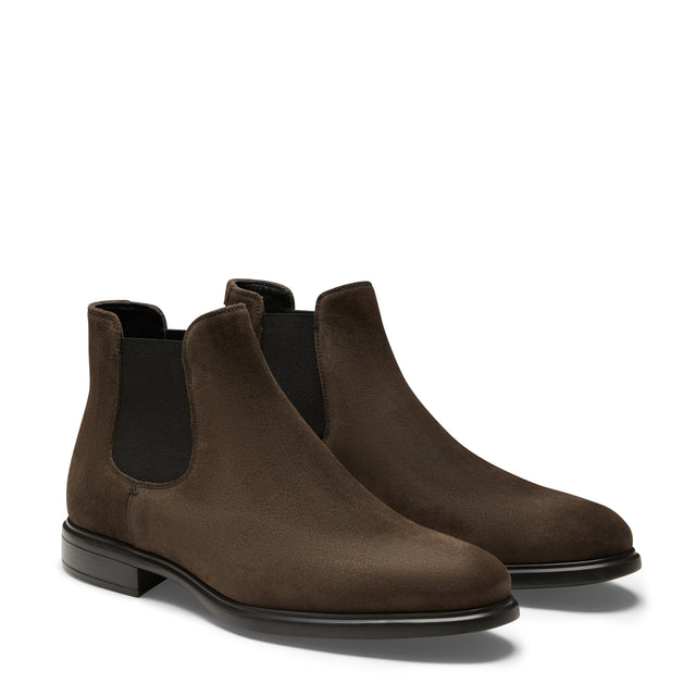 Chelsea boot Richard in suede da uomo antracite