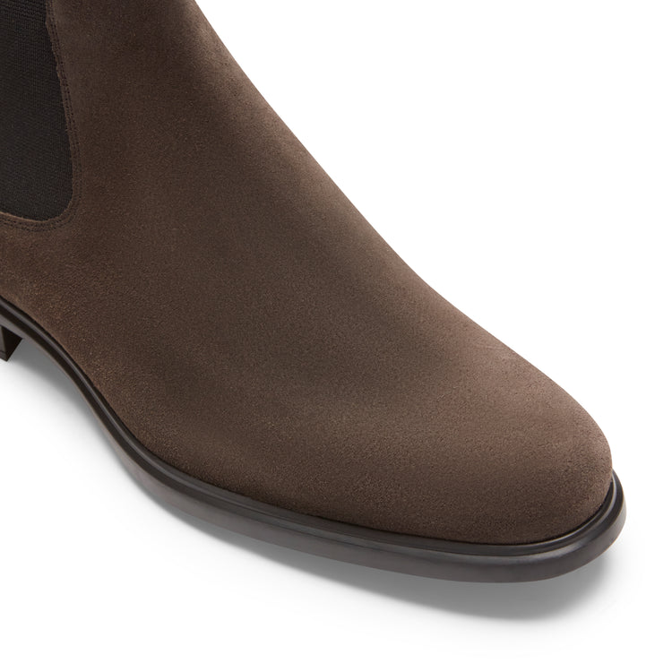 Chelsea boot Richard in suede da uomo antracite