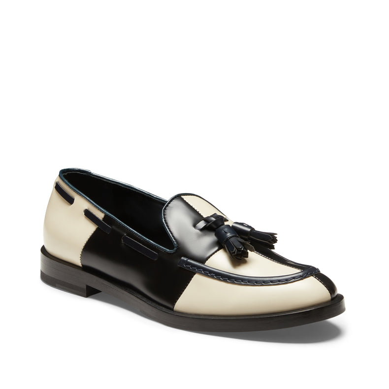 Mocassino Brera Damier in pelle bicolore da donna
