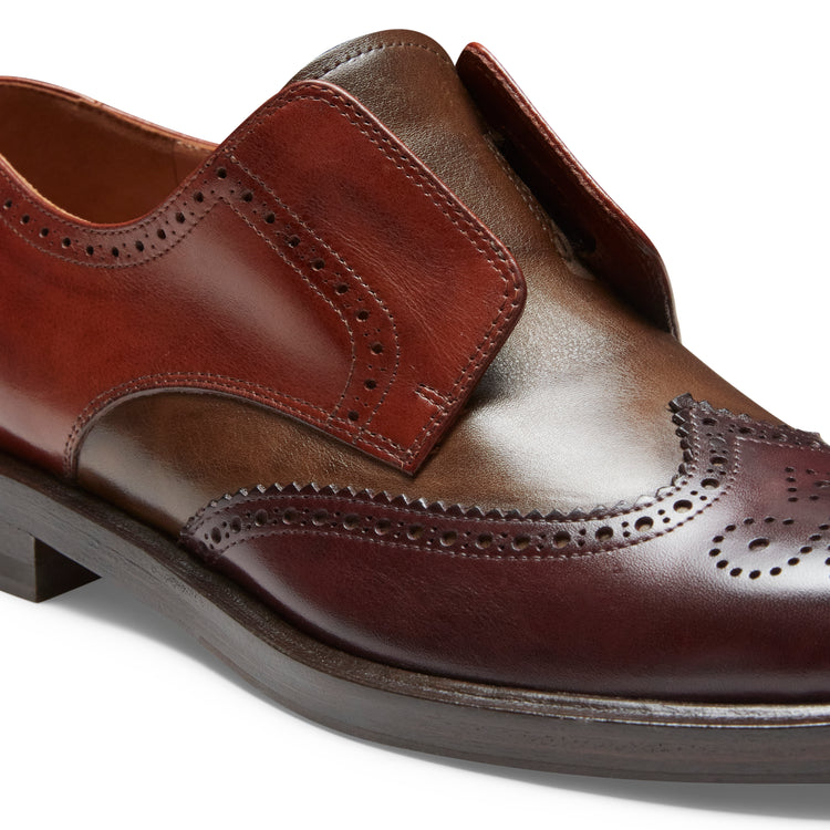 Derby Dandy in pelle da donna tricolore