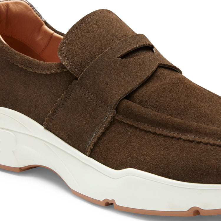 Sneakers en daim vert olive pour femmes