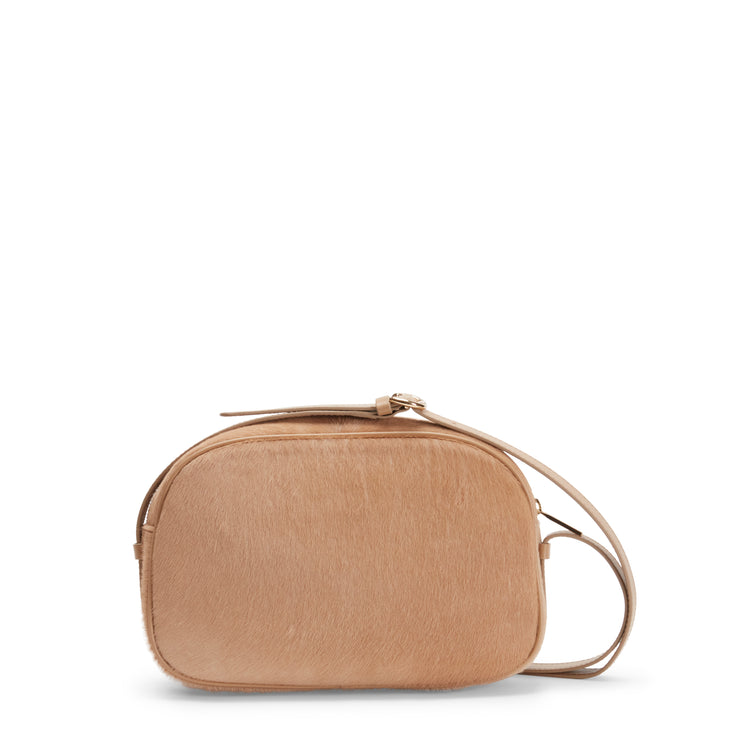 Bolso bandolera Brera de piel de color beige