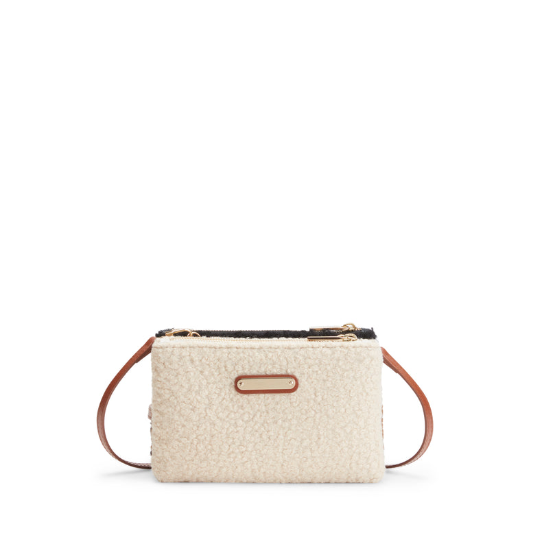 Clutch Esquire aus Stoff und Leder