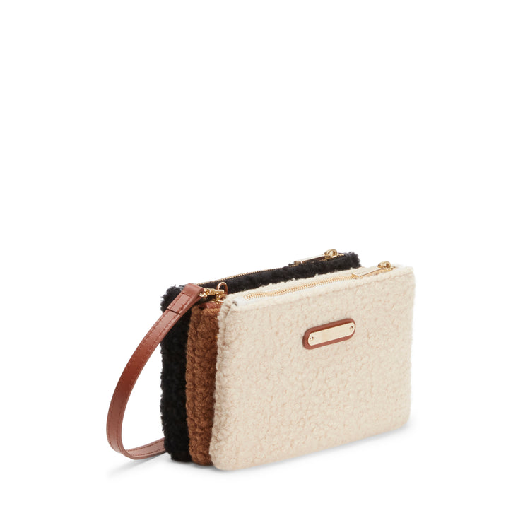 Clutch Esquire aus Stoff und Leder