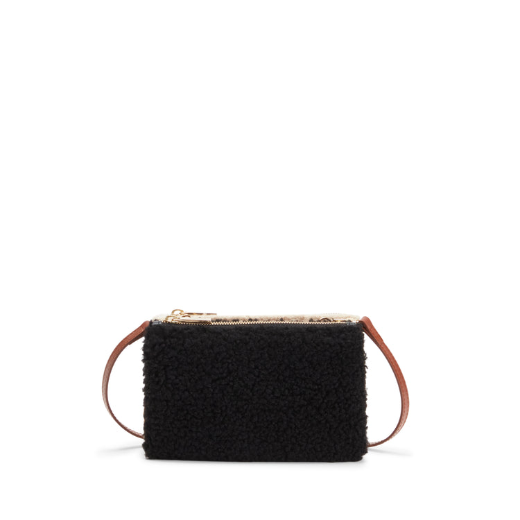 Clutch Esquire aus Stoff und Leder