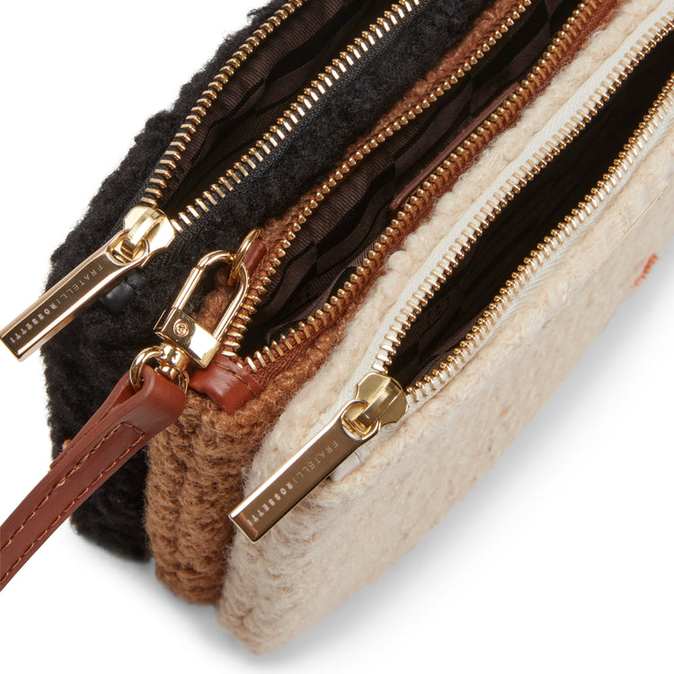 Clutch Esquire aus Stoff und Leder