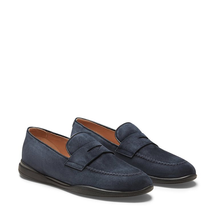 Mocassino Kyoto in suede da donna color navy