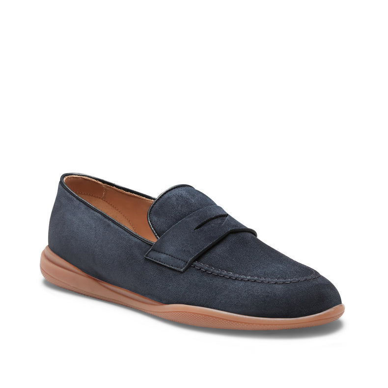 Women's navy blue suede Kyoto loafer