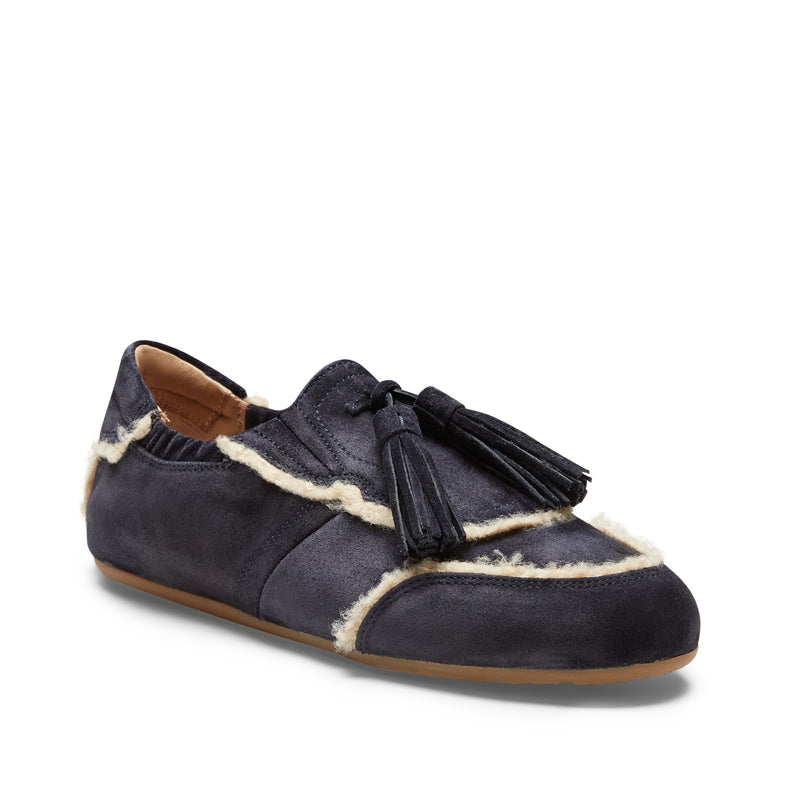 Sneaker Grace in suede da donna color navy