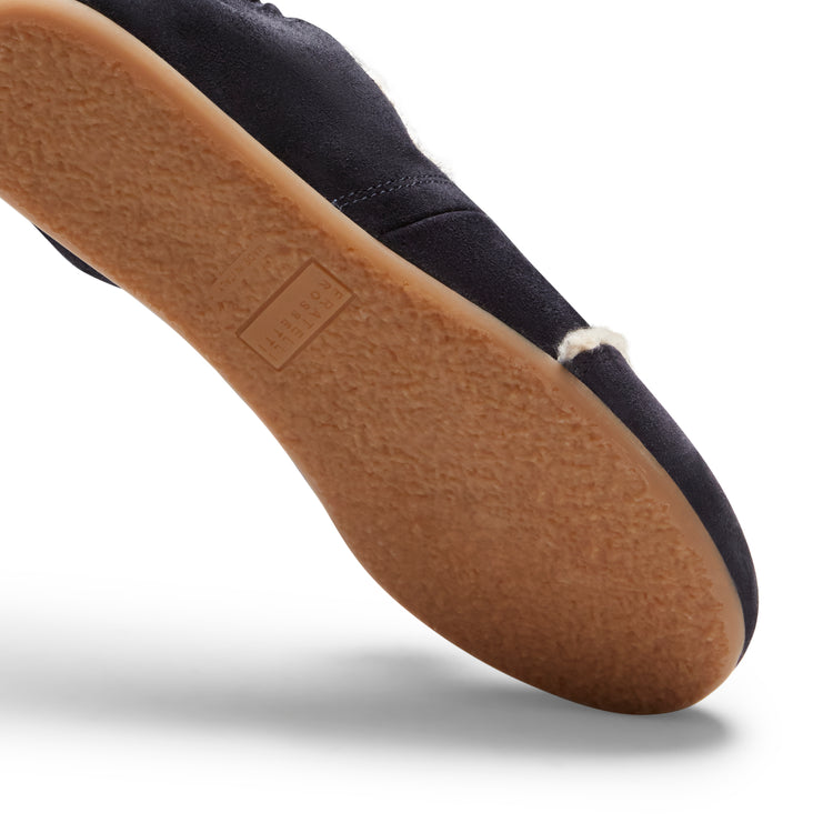 Sneaker Grace in suede da donna color navy