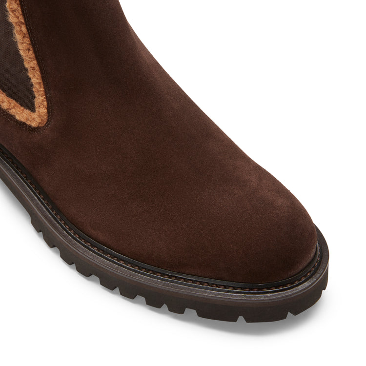 Women's cocoa brown suede Chelsea boot