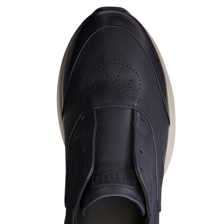 Sneaker in pelle da uomo blu