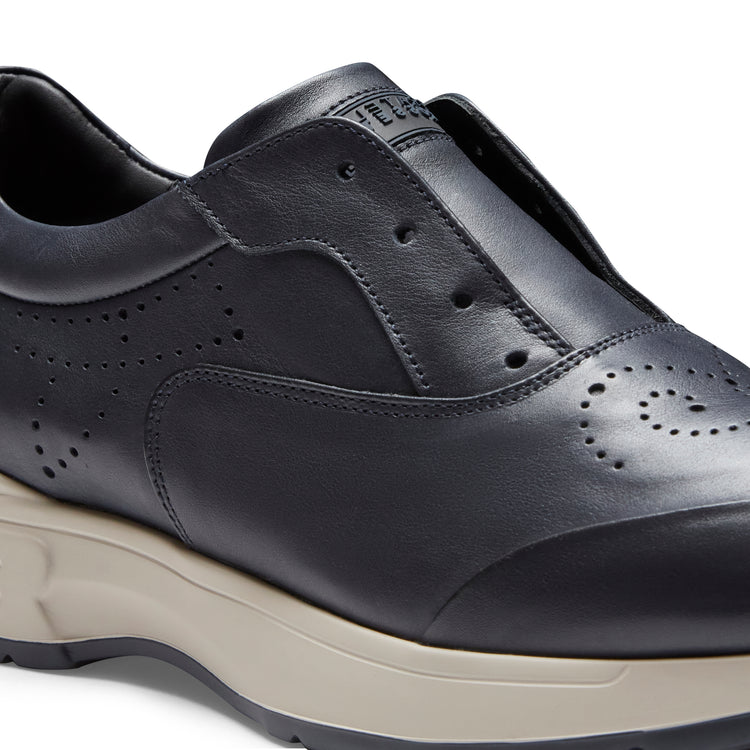 Sneaker in pelle da uomo blu