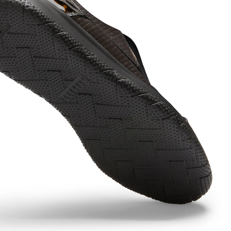 Women's black suede and leather sneaker