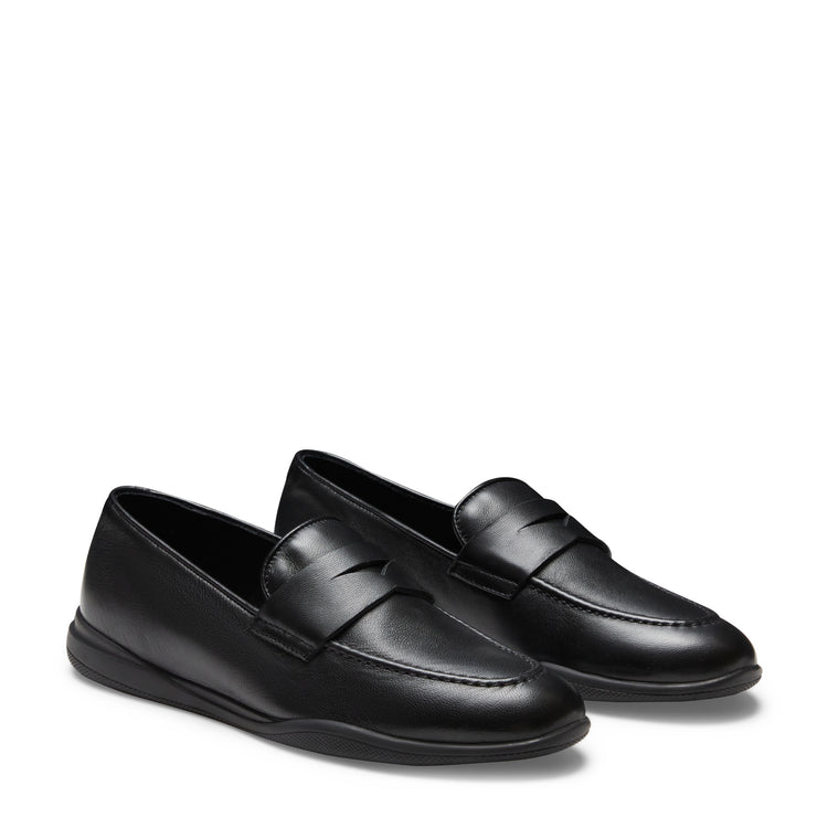 Mocassino Kyoto nero in pelle da donna