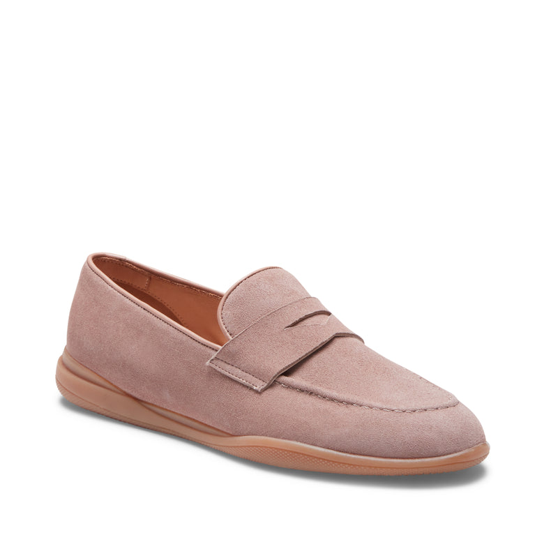 Mocassino Kyoto in suede da donna color cipria