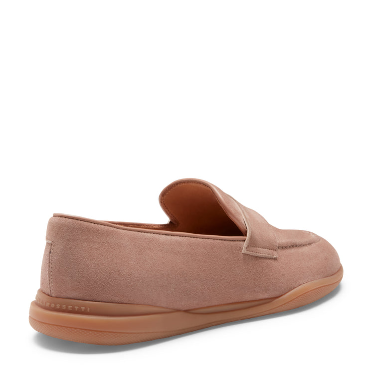 Mocassino Kyoto in suede da donna color cipria