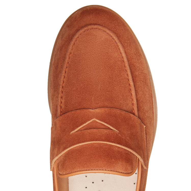 Mocassino Kyoto in suede da donna cognac