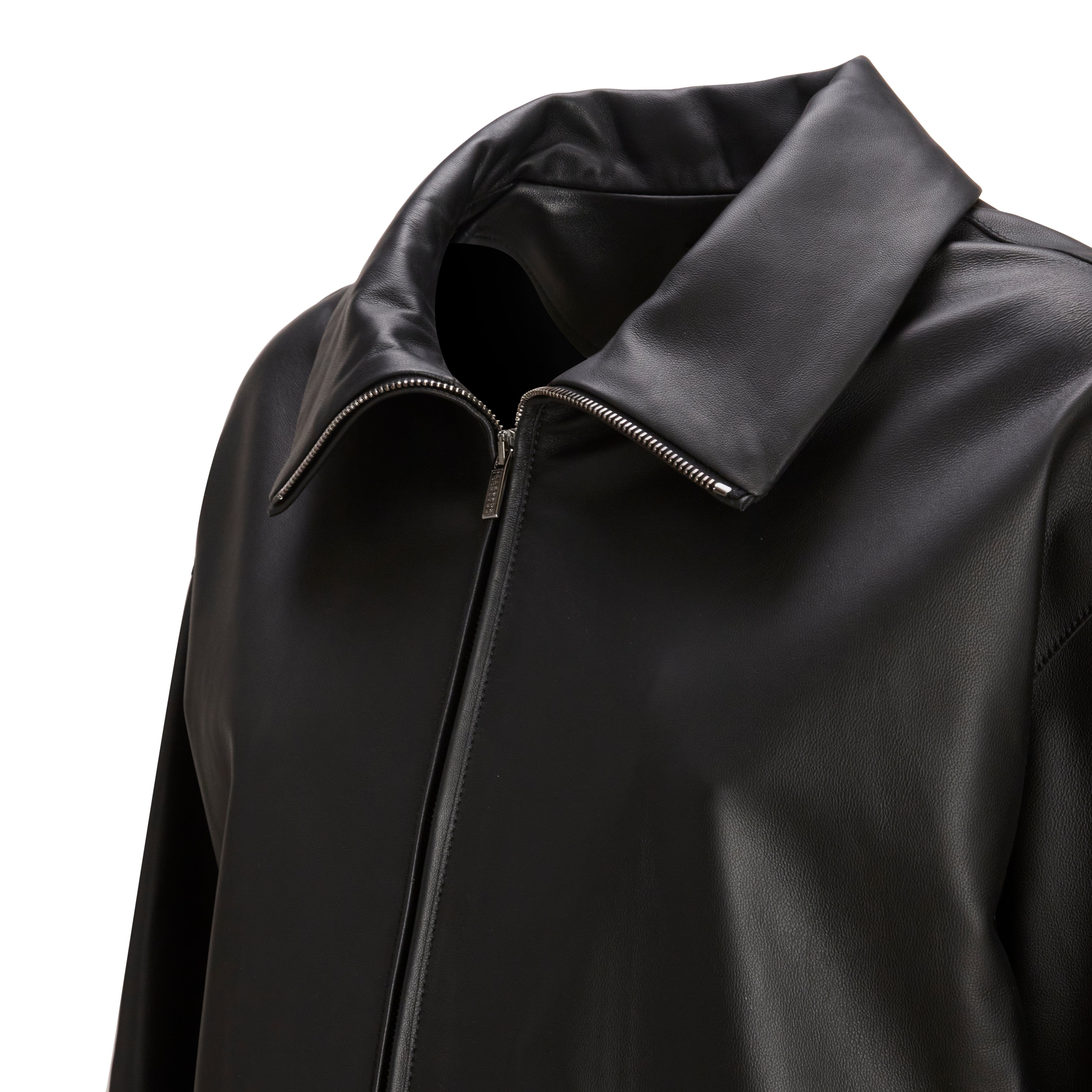 Women's Black Leather Jacket - Fratelli Rossetti