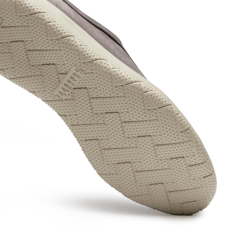 Damensneaker aus stahlgrauem Wildleder