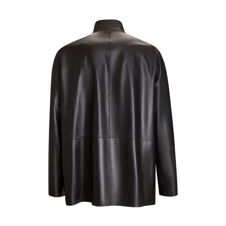 Men’s Leather Caban Coat