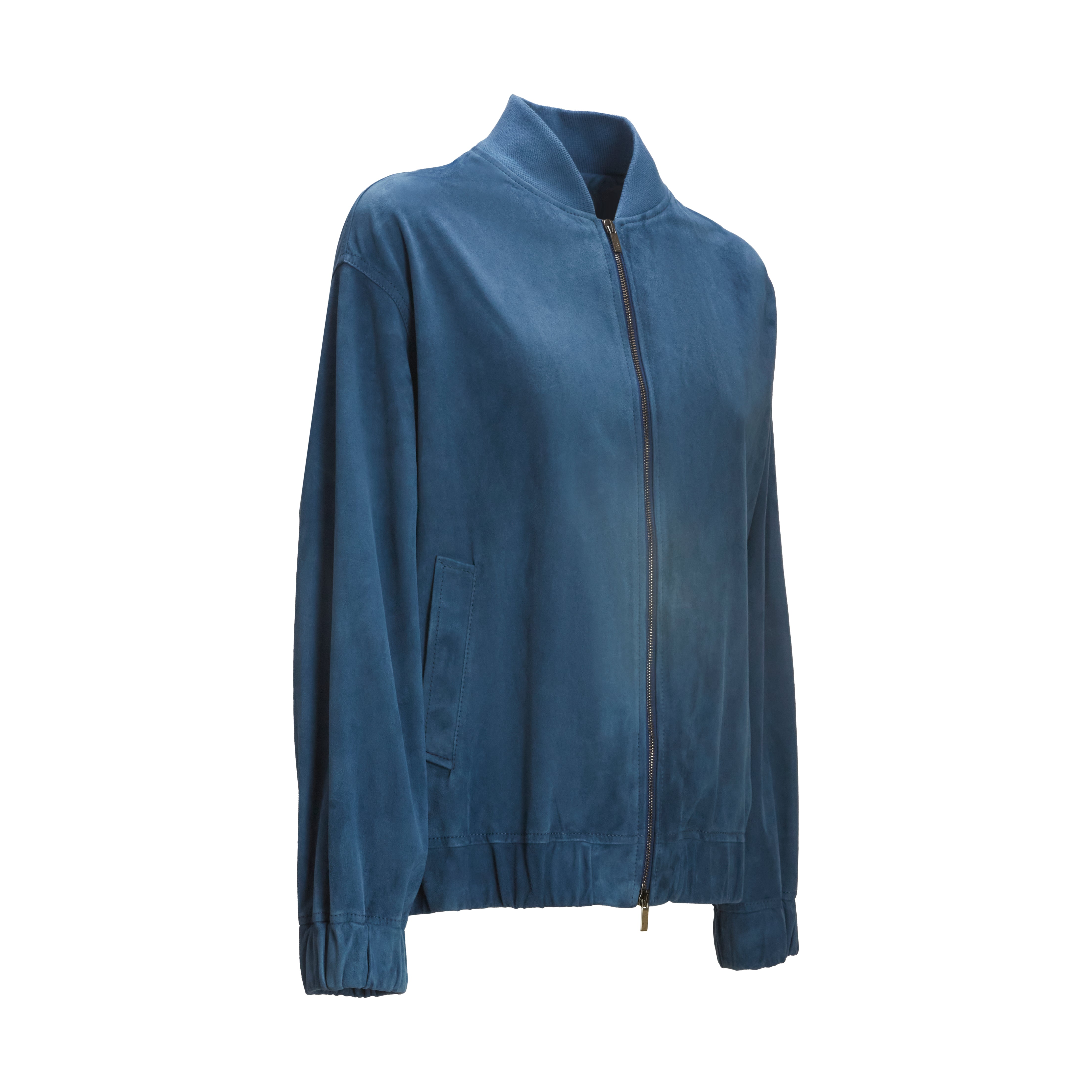 Women's Indigo Suede Jacket - Fratelli Rossetti