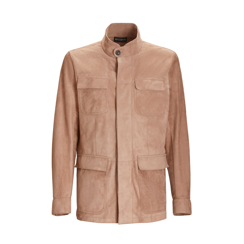 Chaqueta safari de ante para hombre