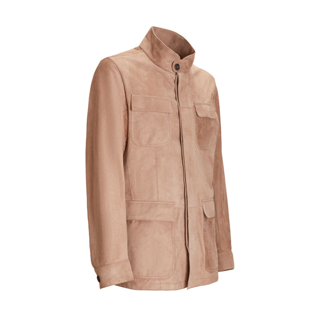Veste safari en daim pour hommes