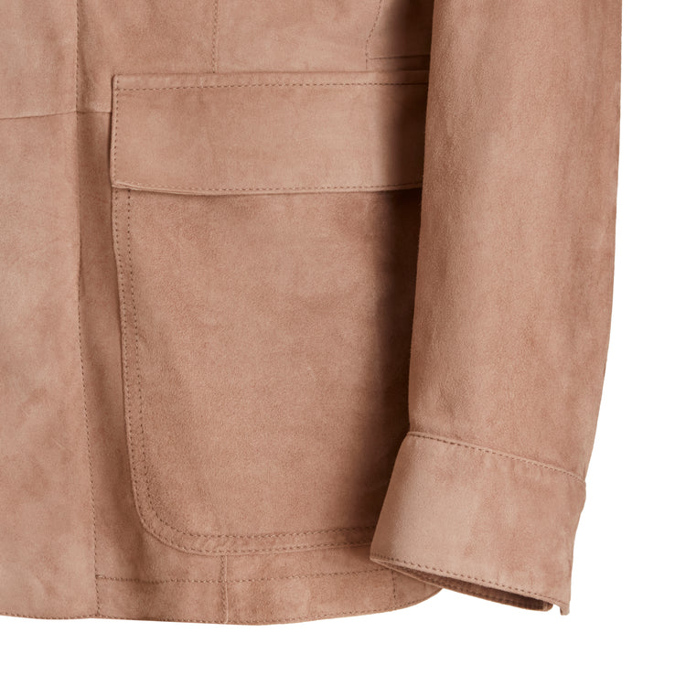 Chaqueta safari de ante para hombre