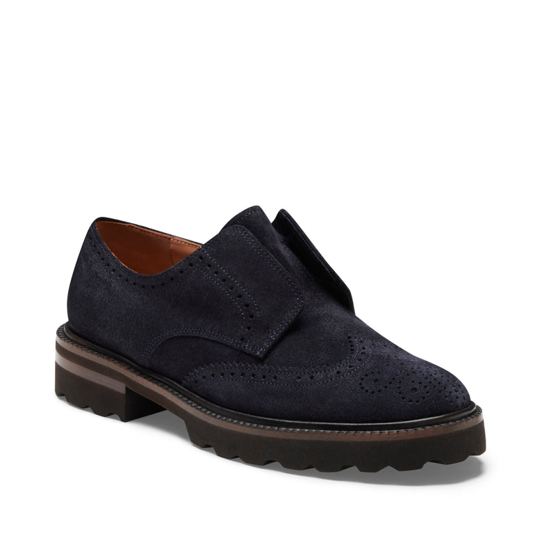 Derbies Dandy en daim couleur bleu marine pour femmes