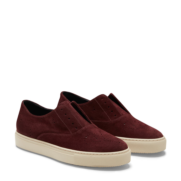 Sneaker Hobo Sport in suede da donna color bordeaux