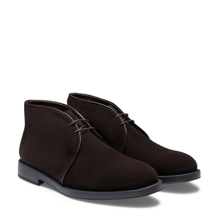 Men’s cocoa brown water-repellent suede desert boot