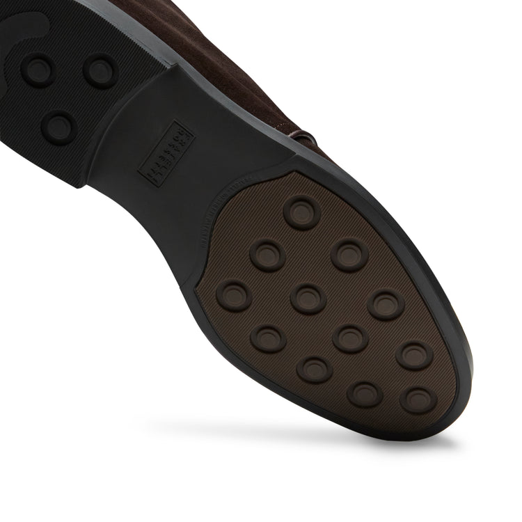 Desert boot in suede idrorepellente da uomo color cacao