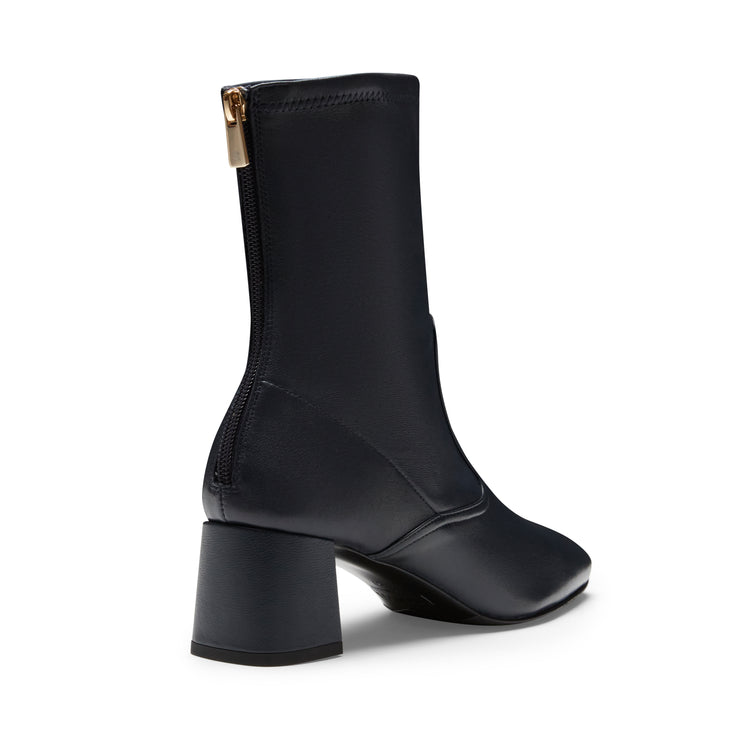 Stivaletto in pelle blu marine da donna