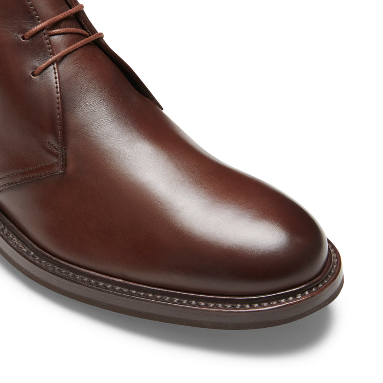 Desert boot in pelle da uomo color mandorla