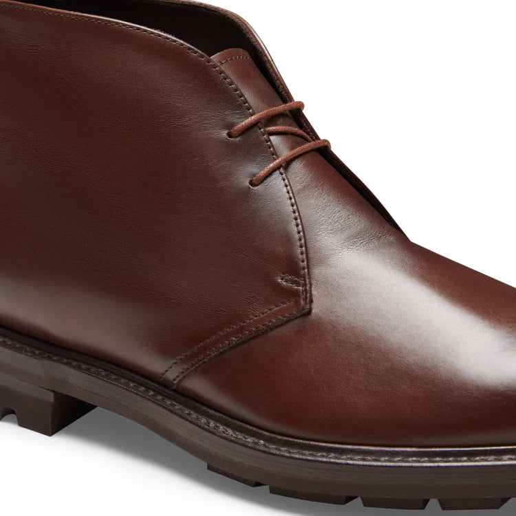 Desert boot in pelle da uomo color mandorla