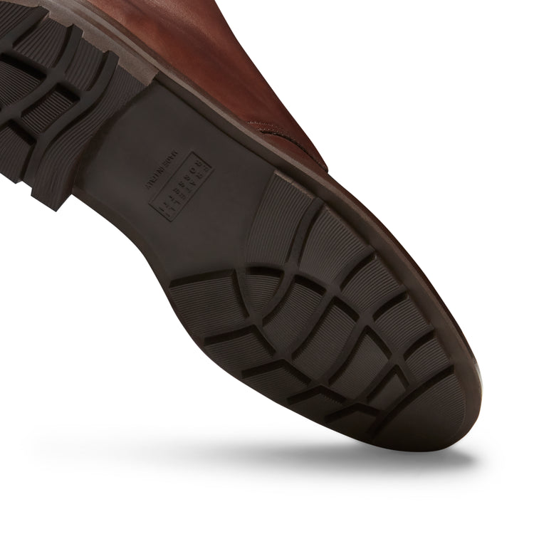 Desert boot in pelle da uomo color mandorla