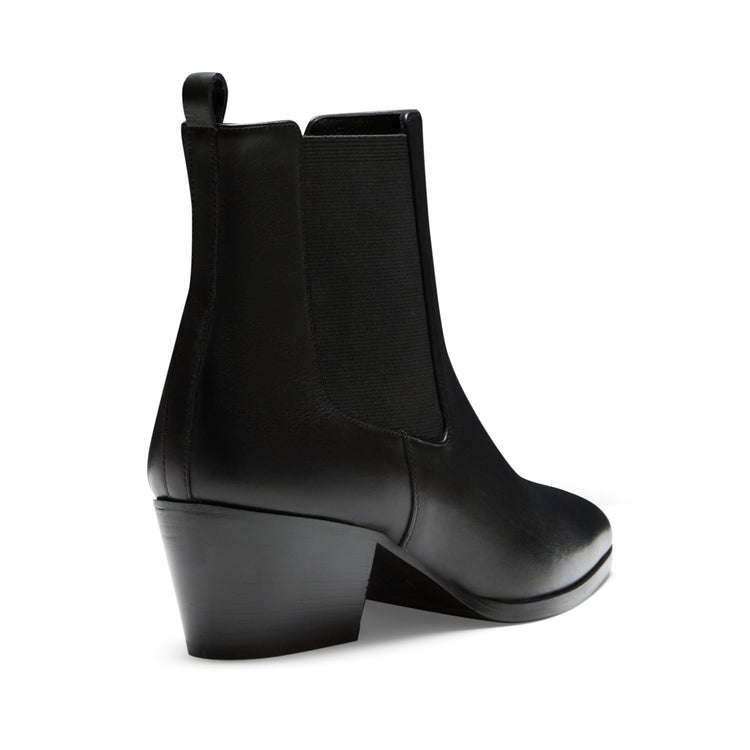 Women's black leather Chelsea boot