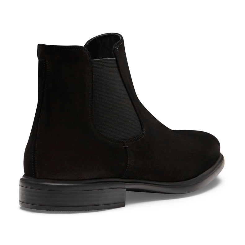 Chelsea boot Richard in suede da uomo nero