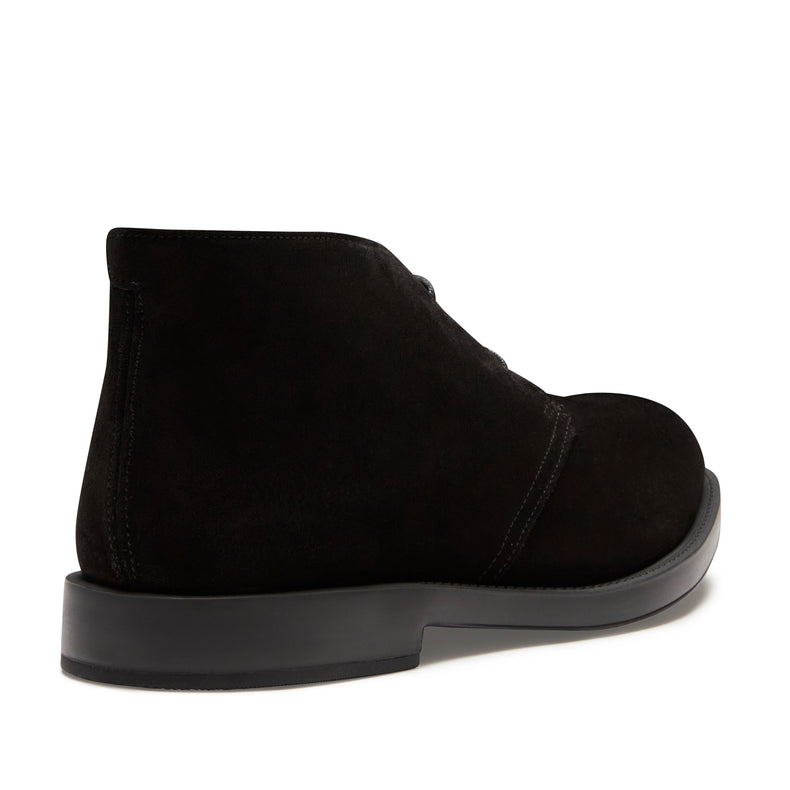 Desert boot nero in suede da uomo
