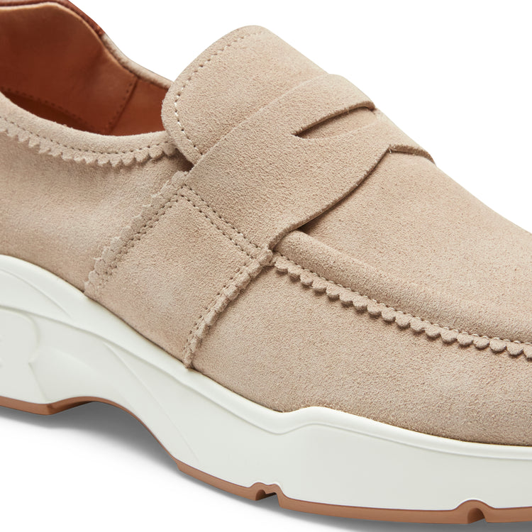 Sneakers en daim couleur sable pour femmes
