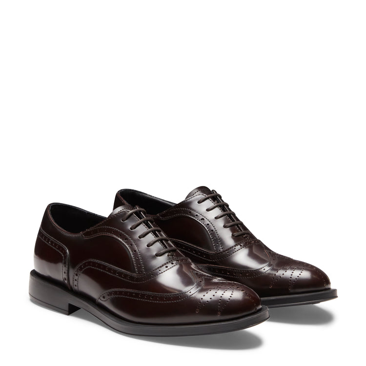 Women’s brown leather Oxford shoe