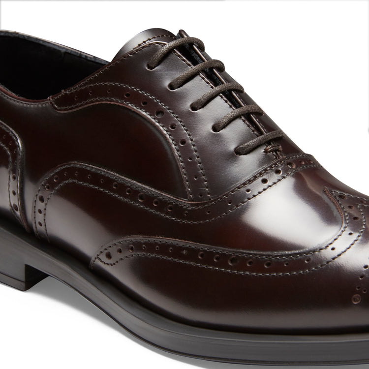 Women’s brown leather Oxford shoe