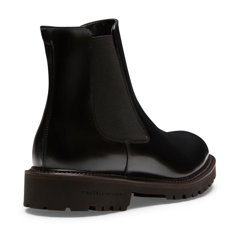 Chelsea-Damenstiefel aus schwarzem Leder