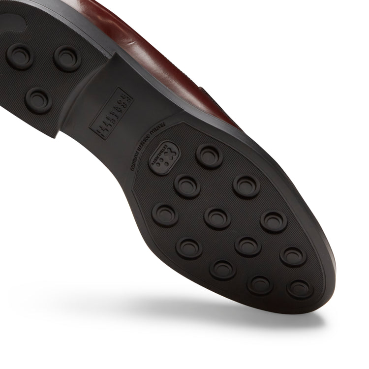 Mocassino in pelle da donna marrone e beige