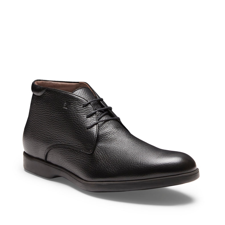 Desert boot nero in pelle da uomo