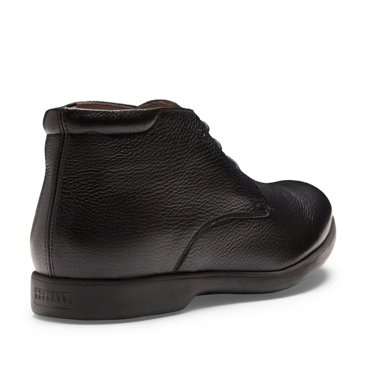 Desert boot nero in pelle da uomo